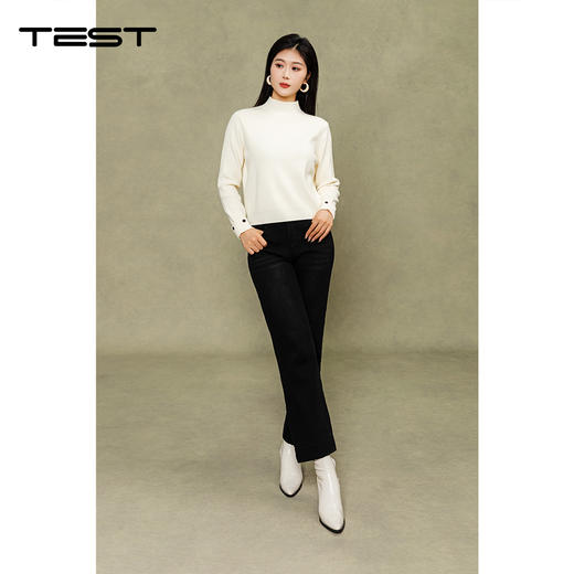 冬上新韩版直筒百搭修身显瘦弹力牛仔裤3254053 商品图1