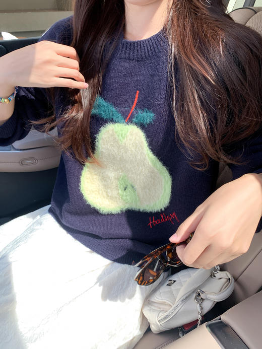 <曾小咸推荐>【现货】韩系刺绣圆领套头毛衣女 特价89.99秒杀！ 商品图10