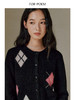 ForPoem 25/FW 原创设计撞色菱形格羊驼毛羊毛针织开衫外套女秋冬 商品缩略图4