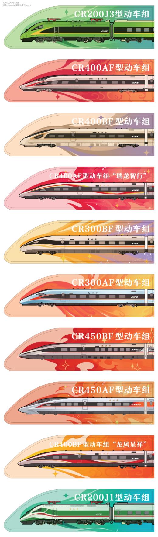 1543动车组系列安全书签（一套为10元） 商品图0