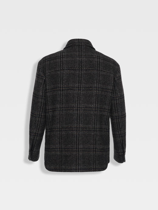 callisto咖色绵羊毛格纹外套 商品图1