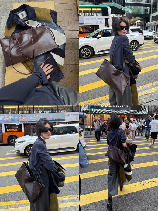 HIDEMI 大秀款bookbag系列长款三层多种背法挎包通勤包 商品图1