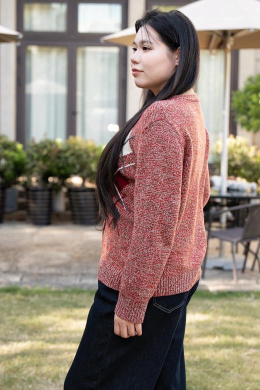 现货！今天发货！！【100%绵羊毛针织衫】V领显气质款，菱格减龄元素搭配混色系，整体过年过节氛围来啦~百搭不挑人，显气色款！可外搭，可叠穿，不显臃肿不显胖 商品图14