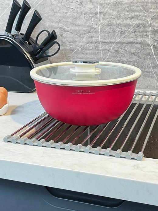 🌟【品牌直发】易铂yispot316食品级维德多用盆送盖子！😋美山姆在售同款沙拉盆，一款能进洗碗机的大牌多用盆，💖带刻度，冷热可用，比全钢还耐用 商品图3