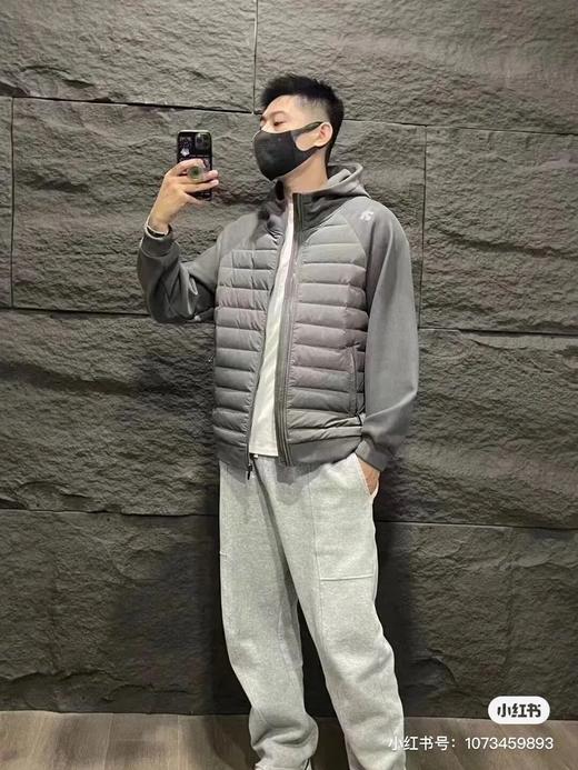 D桑特轻薄拼接连帽情侣羽绒服外套 商品图0