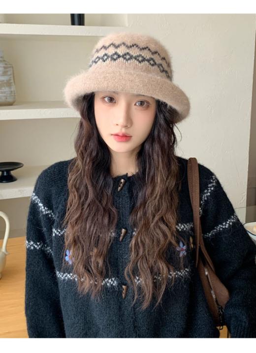 🔥冬季氛围感♥️超显脸小的【HOPENONO名媛风小盆帽】✅保护好小脑袋 需要这顶加厚暖暖帽！ ✅摸着良心说 物超所值 给姐妹们人手一个❗️  商品图3