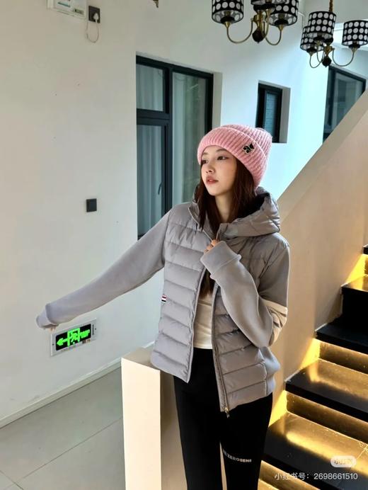 汤*布朗 400t高密度防风保暖功能性面料奥利绒四条杠女士轻便羽绒服 商品图2