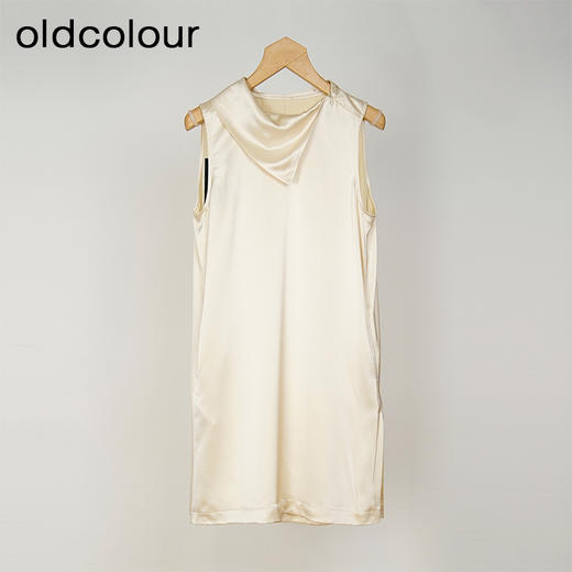oldcolour欧珂春秋季缎面简约宽松日常无袖套头衫女HO14014432 商品图0