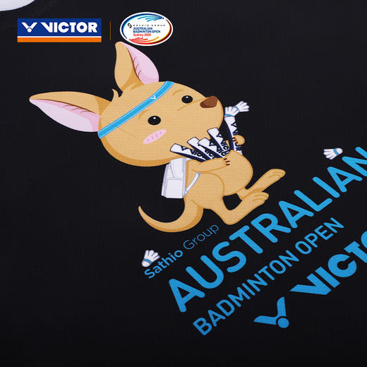 VICTOR威克多胜利公开赛纪念商品羽毛球服T-ABO2501透气速干针织短袖 商品图3