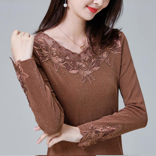 雀说爆款女装冬装女式小衫打底内衣时尚加绒加厚保暖打底衫AL3361 商品图2