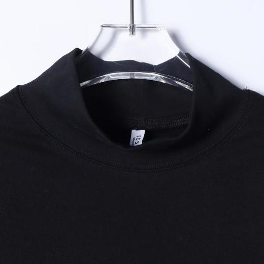 T4994SDSA秋冬新款痞帅男装简约手绘花卉字母印花半高领长袖T恤百搭潮 商品图2