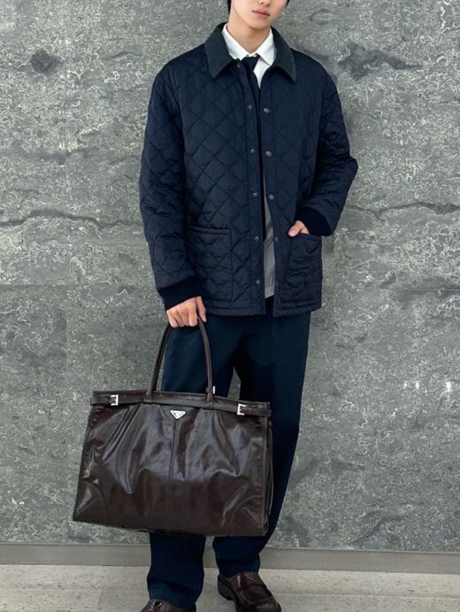 男款菱格翻领外套la020 商品图3