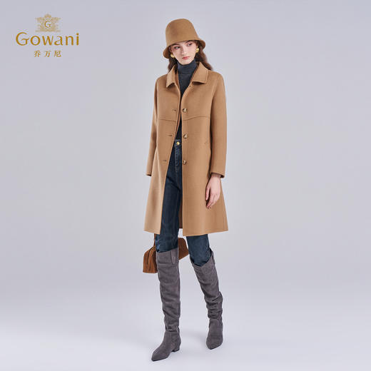 【羊绒】乔万尼新品双面绵羊毛大衣简约高级感外套EI4A699 商品图3