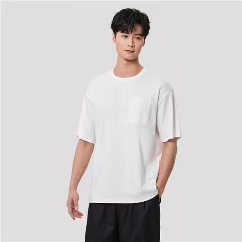 佐丹奴男装25年商场同款索罗娜弹力保型针织百搭贴袋T恤衫01025244 商品图2