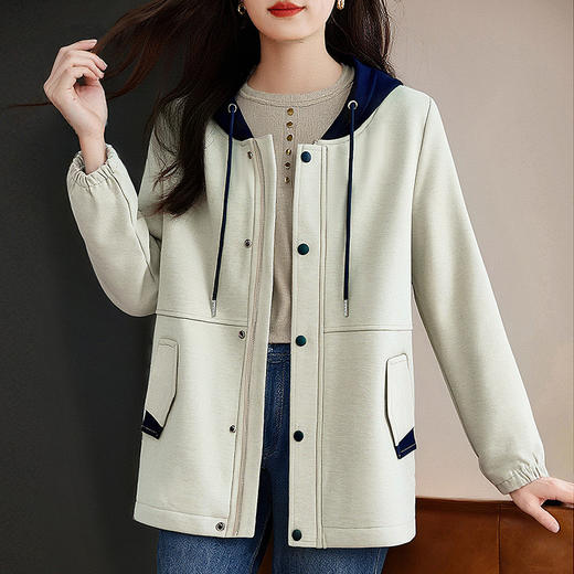 2026新款秋冬大码女装胖mm休闲连帽卫衣外套女中长款开衫上衣宽松 商品图2