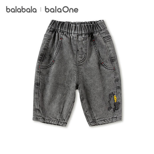 【balaOne】巴拉巴拉童装儿童长裤男童女童牛仔裤春2025新款复古 商品图4