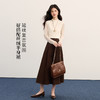 【11/5新品】熙世界琥珀流光风灯芯绒半身裙女秋冬设计感丝巾复古咖色a字伞裙 商品缩略图2