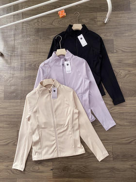 迪桑特TRAINING系列女士加绒速干长袖拉链衫