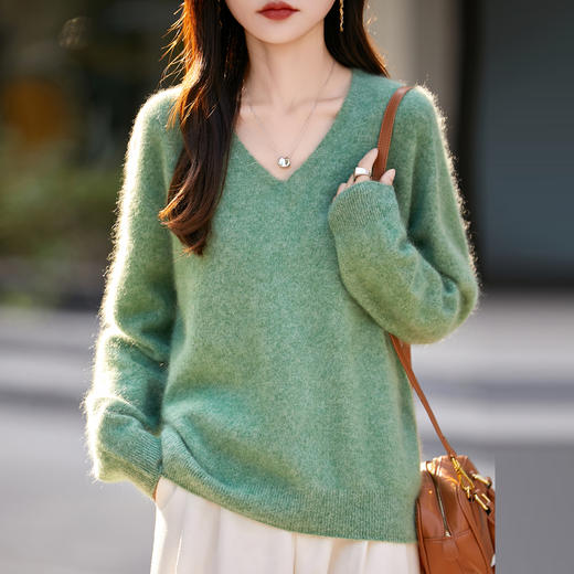 小禾同款 avann澳洲羊绒一线无缝美丽诺羊毛拉绒毛衫  圆领/V领/半高领（爆单7天内发货） 商品图10