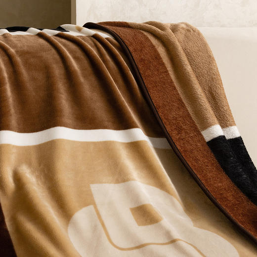 19346-HBMT-039-BOSS奥斯卡牛奶绒毯 棕咖 商品图2