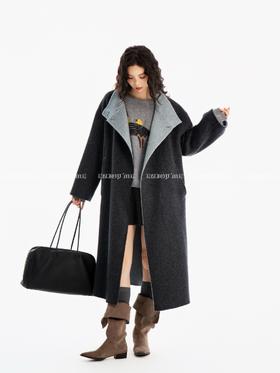 【门店同款】ENJOY冬季“暖冬知性”立领双面羊绒大衣 167695511