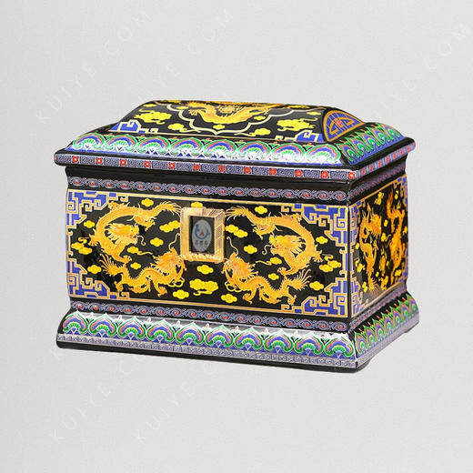 【艺德春】钢化瓷高档寿盒“九五至尊” （黑）景德镇瓷骨灰盒 商品图1