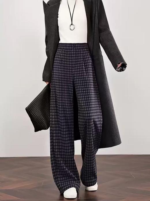 【暖冬的氛围感神器】羊毛休闲加绒格子裤  商品图5