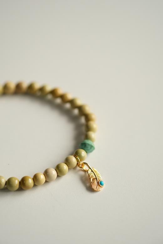 米马独家手工设计 天然原矿高净度绿松手串  卡5+ 商品图5