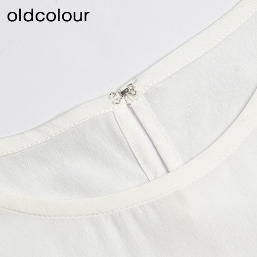 oldcolour欧珂夏季简约休闲宽松白色短袖套头衫女GM31012827 商品图2