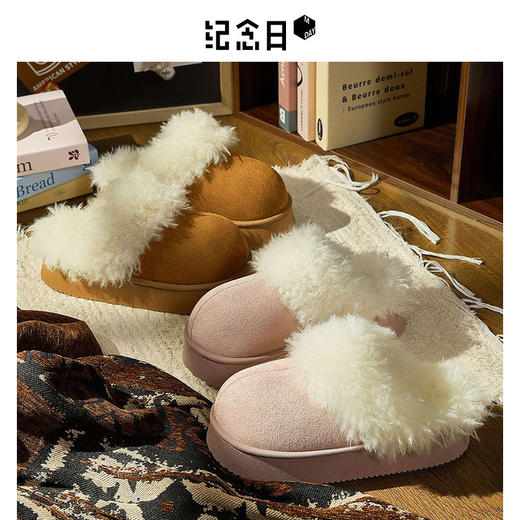 居家毛绒绒舒适柔软女款棉拖鞋-纪念日百货门店同款166994412 商品图5