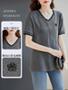 芳妮诗灰色短袖t恤女2026夏季新款女装薄款上衣宽松半袖洋气体恤 商品缩略图2