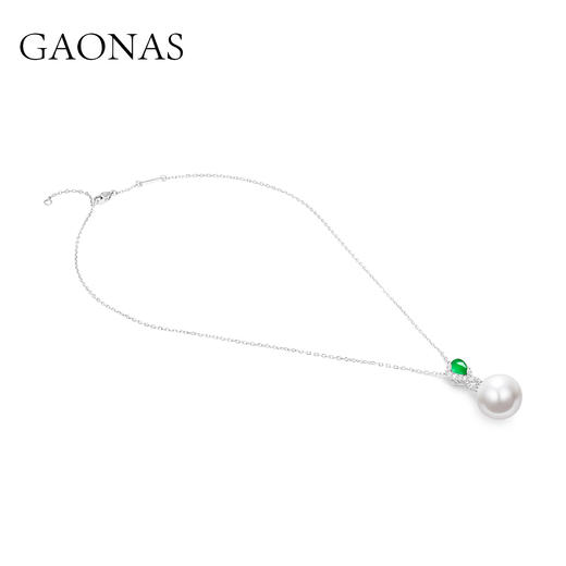 GAONAS  时尚显贵奢丽16mm白色珠项链11708XW 商品图1