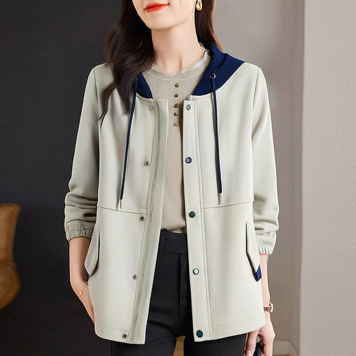 2026新款秋冬大码女装胖mm休闲连帽卫衣外套女中长款开衫上衣宽松 商品图1