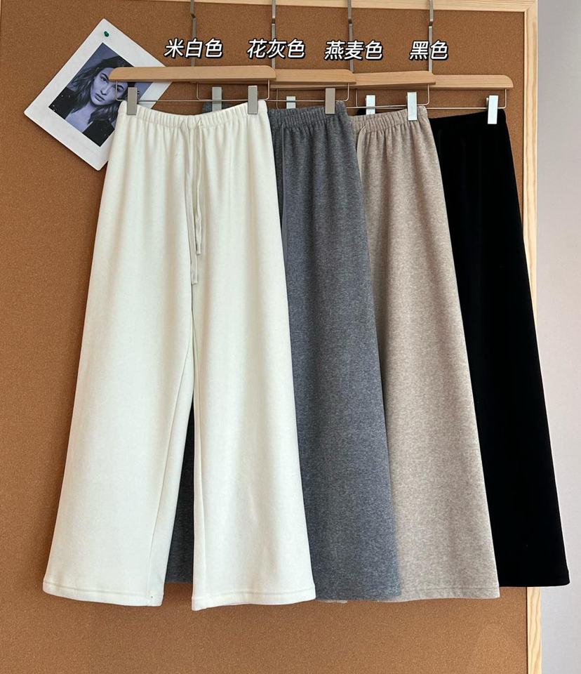 舒服到爆的豆乳裤银狐绒阔腿裤110406