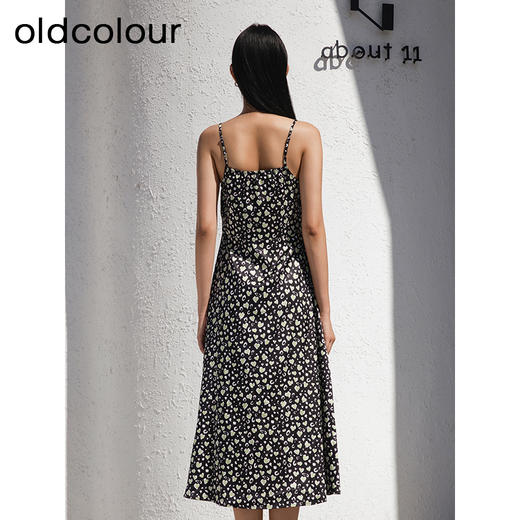 oldcolour夏季新款气质减龄中长款碎花吊带连衣裙女GP31104003 商品图4