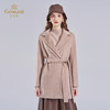 【100%绵羊毛】乔万尼气质系带优雅风西装领100%羊毛短款大衣外套EM4A508 商品缩略图1
