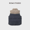 ROMI STUDIO90白鹅绒重洗水灯芯绒拼色立领羽绒马甲 RWCWWG5298 商品缩略图2