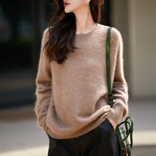 小禾同款 avann澳洲羊绒一线无缝美丽诺羊毛拉绒毛衫  圆领/V领/半高领（爆单7天内发货） 商品图2