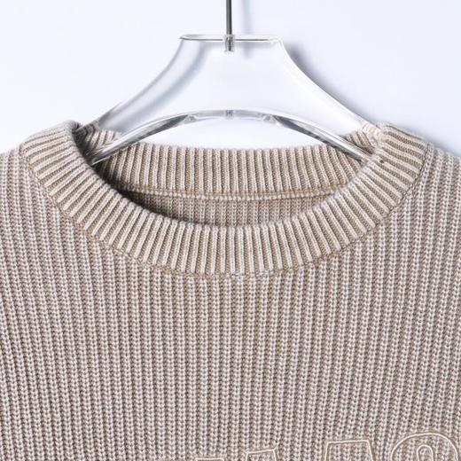 22120SDSA男士秋冬新款痞帅男装慵懒风简约刺绣字母圆领毛衣百搭宽松 商品图2