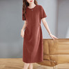 简约大方连衣裙2026年新款夏季今年流行爆款初夏穿搭直筒大码裙子 商品缩略图1
