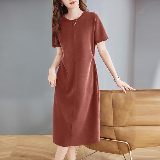 简约大方连衣裙2026年新款夏季今年流行爆款初夏穿搭直筒大码裙子 商品图1