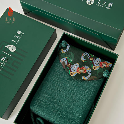 【上久楷 X 恭王府】宋锦手机包 彩画蝙蝠 墨绿XB3B085205001 商品图10