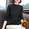 黑色半高领打底衫女秋冬季2026新款大码波点上衣妈妈女士长袖t恤 商品缩略图3
