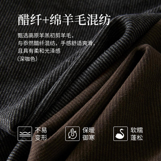 【周末秒杀】熙世界慢人休闲风羊毛呢西装阔腿裤女2025秋冬新款宽松通勤直筒裤 商品图3