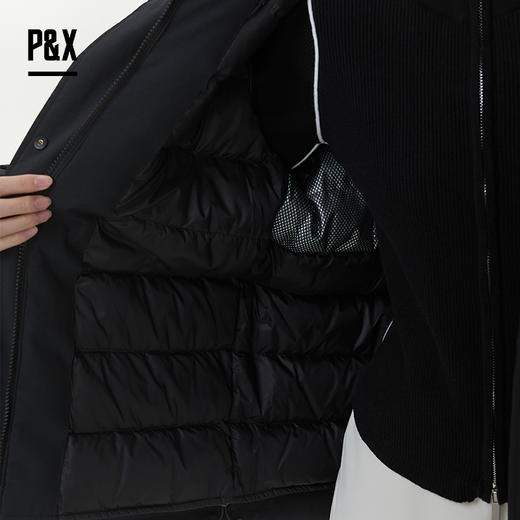 P&X设计师女装2025冬季户外防风派克短款羽绒服 825424047 黑色 商品图3