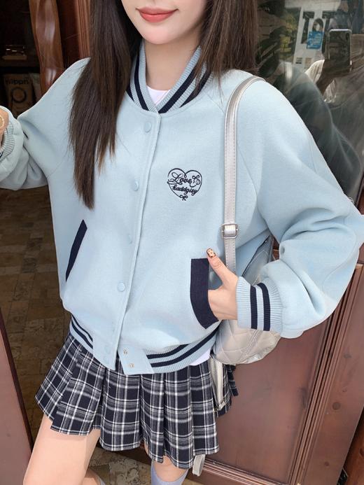 【269元任选2件】现货！成本巨贵，拍下包赚！水蓝色棒球外套 商品图13