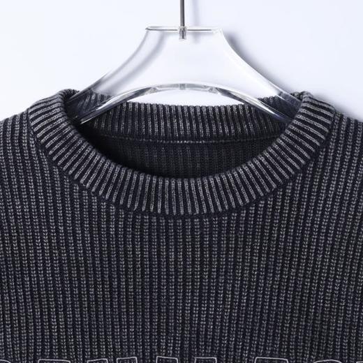 22120SDSA男士秋冬新款痞帅男装慵懒风简约刺绣字母圆领毛衣百搭宽松 商品图2