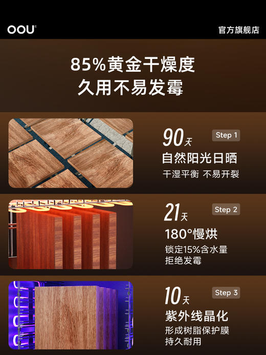 OOU乌檀木菜板抗菌防霉家用双面案板实木厨房砧板切菜板水果粘板 商品图2