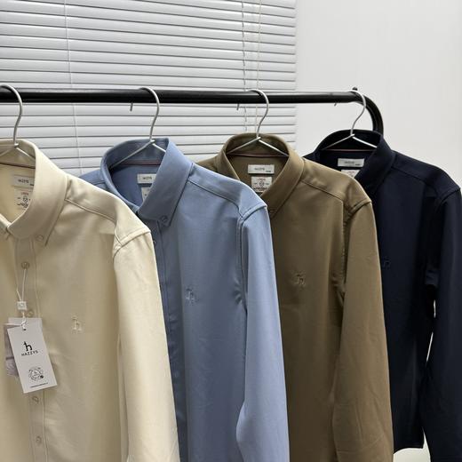 D110409男士羊毛混纺衬衫2025冬季新款休闲上衣 商品图1