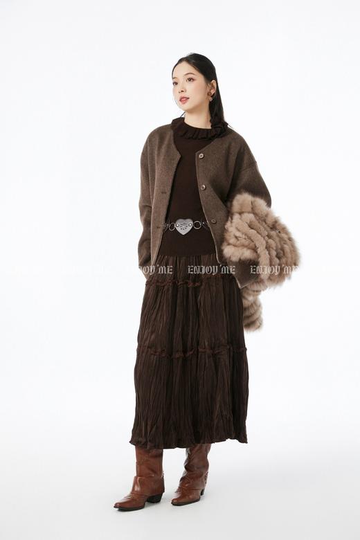 【门店同款】ENJOY冬季“暖冬知性”浮翠流光狐狸毛马甲大衣 167144559 商品图6